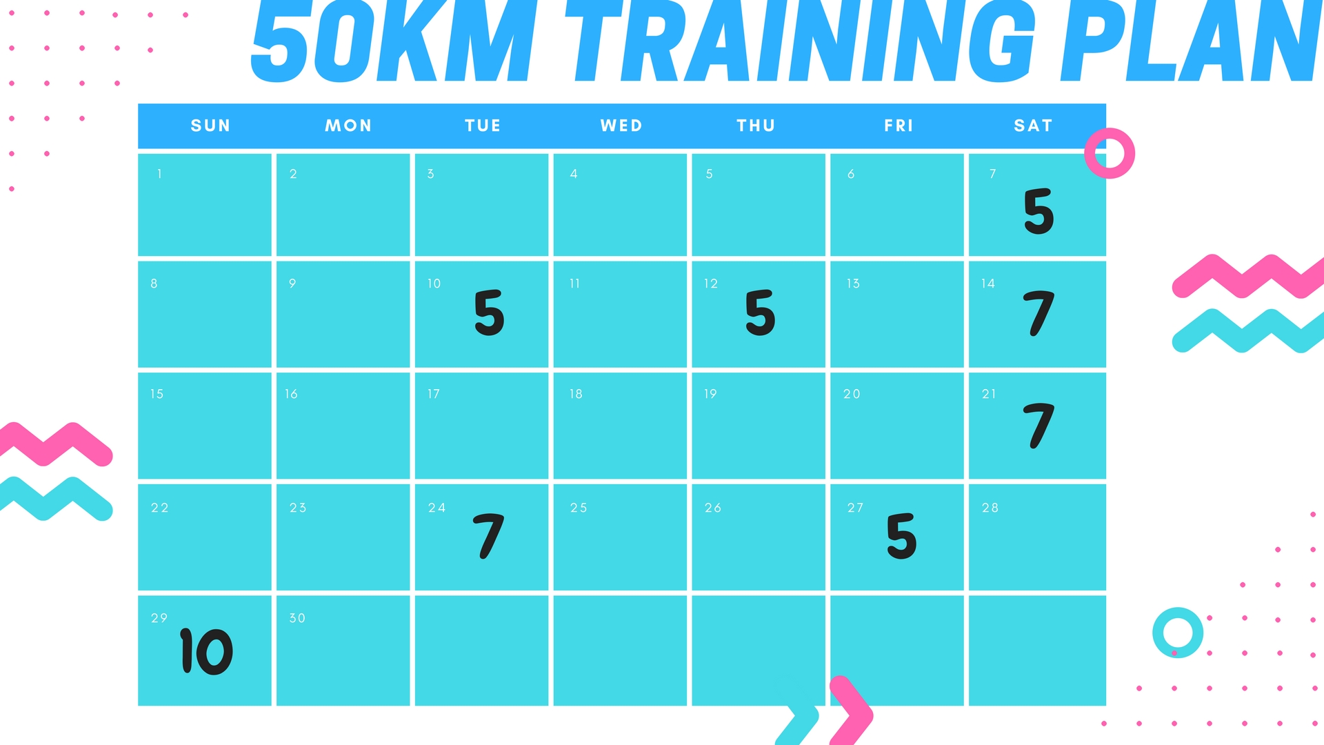 50KM Training Plan for Virtual Runs Takbo.ph Virtual Runs