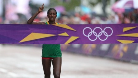 Galena of Ethopia - London Olympics 2012 Womens Marathon