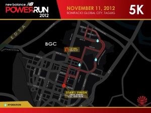 NB Power Run 2012 5K Race Route