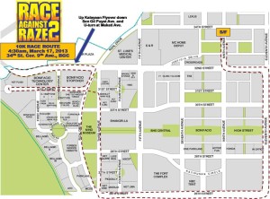 Race Against Raze 2 10K Race map