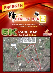 Energen Run 2013 Davao Race Map 5K