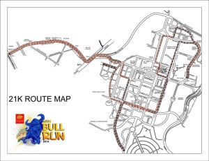 PSE Bull Run 2014 21K Race Map