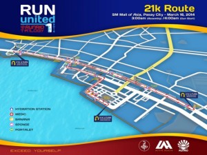 Run United 1 2014 21k Map