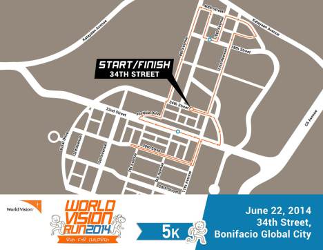 World Vision Run 2014 5K Map