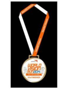 World Vision Run 2014 Medal