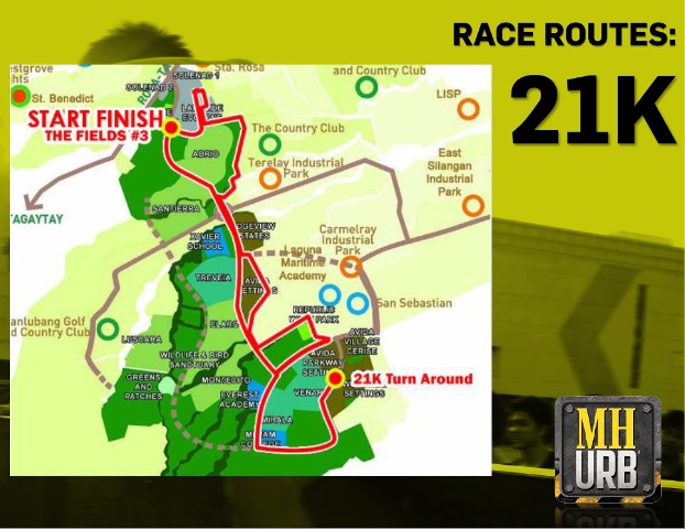 Men's Health Urbanathlon 2014 21K Race Map