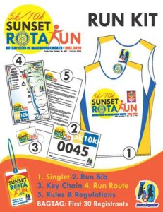 Sunset Rotarun 2014 Singlet