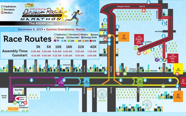 Brown Race Marathon 2015 Race Map