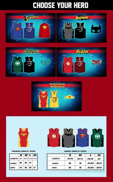 Justice League Run 2015 Singlet