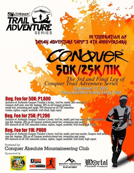 Conquer 50K Trail Challenge 2015 Poster