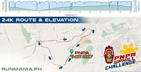 PNPA Uphill Challenge Run 2015 24K Map