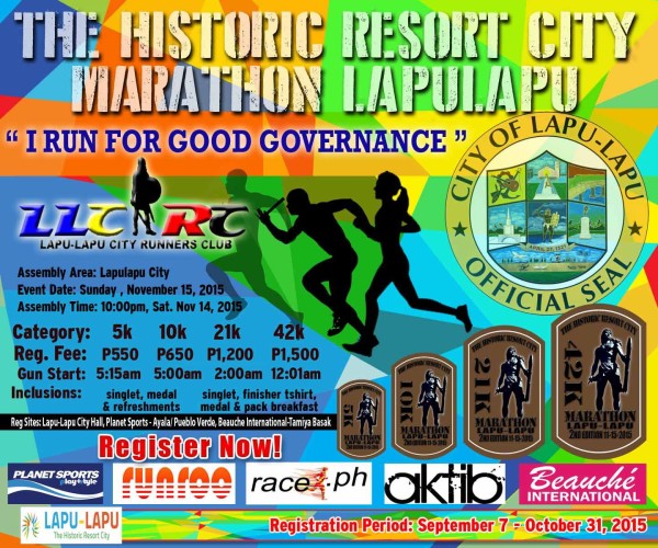 The Historic Resort City Marathon Lapu-Lapu 2015 Poster