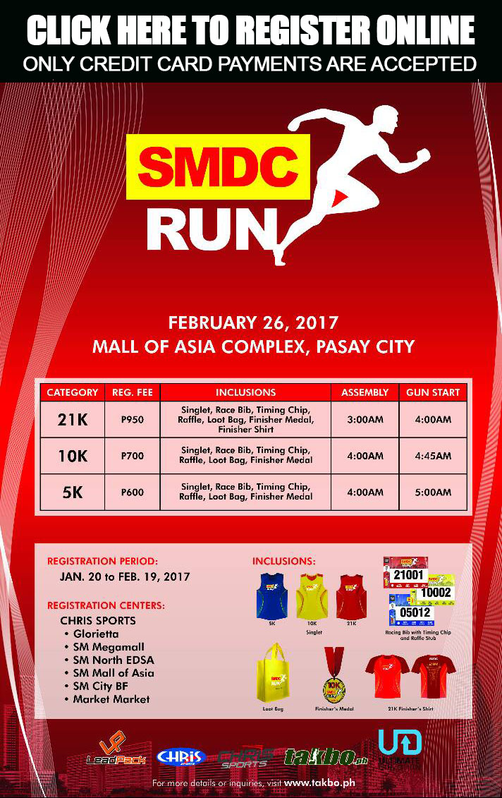 SMDC Run 2017 Online Registration Poster