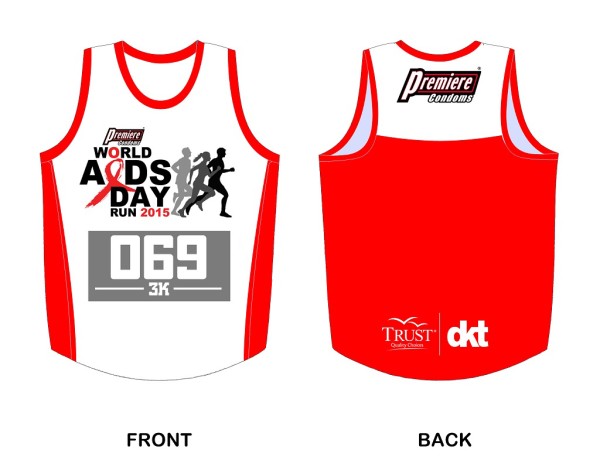 World AIDS Day Run 2015 Singlet