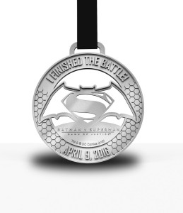 Batman vs Superman Run 2016 Medal