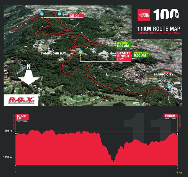 The North Face (TNF) 100 Philippines 2016 11K Map