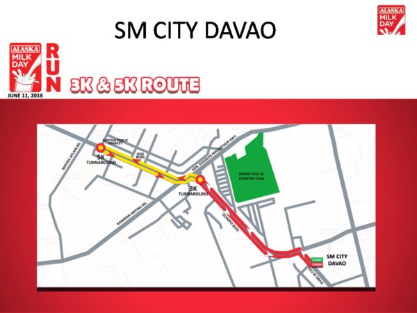 Alaska Milk Day Run 2016 3K 5K Map Davao