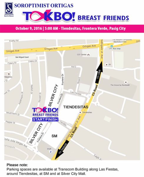 Takbo Breast Friends 2016 Map