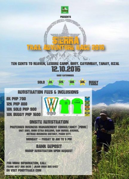 Sierra Trail Adventure Race 2016 Poster