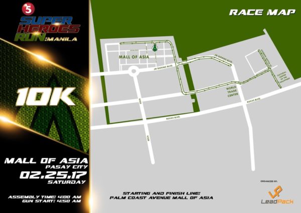 TV5 Super Heroes Run 2017 10K Map