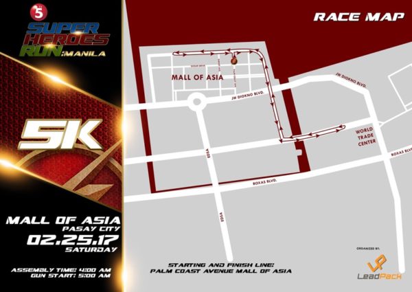 TV5 Super Heroes Run 2017 5K Map