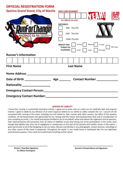 Run For Change 2017 Reg Form