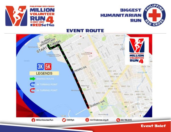 Million Volunteer Run 4 2017 Race Map