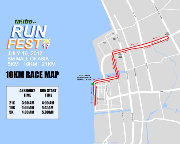 Takbo.ph RunFest 2017 10K Race Map