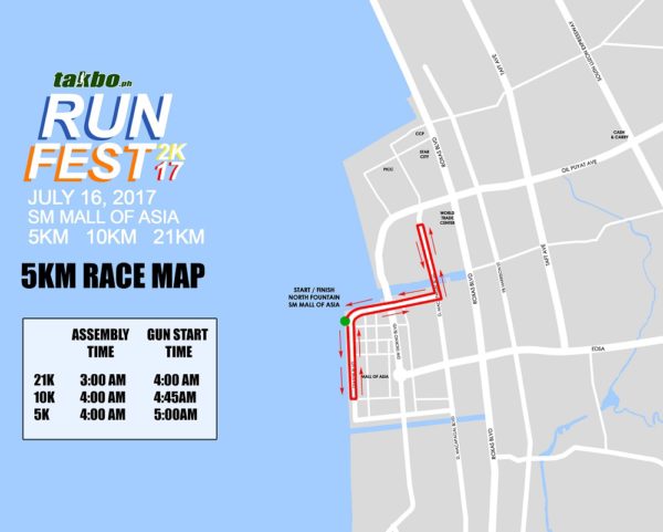 Takbo.ph RunFest 2017 5K Race Map