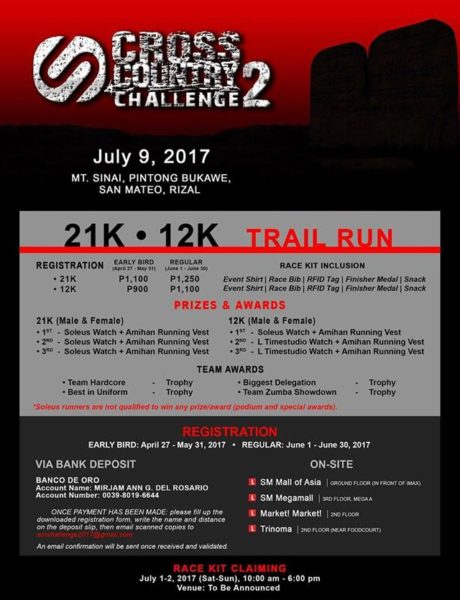 Soleus Cross Country Challenge 2017 Poster