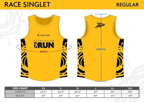 SunLife Resolution Run 2018 Singlet