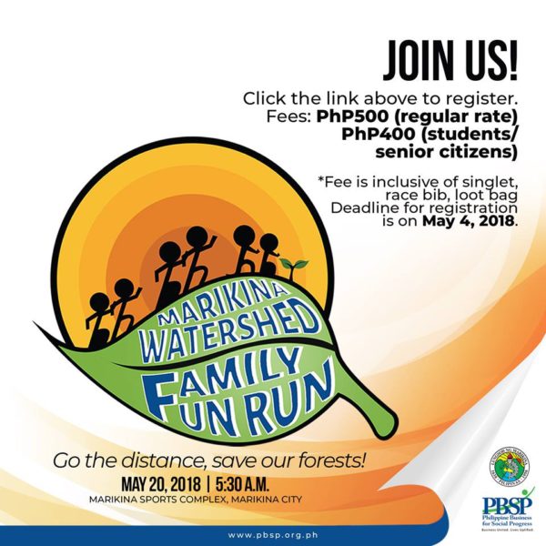 Marikina Watershed Family Fun Run 2018 Poster