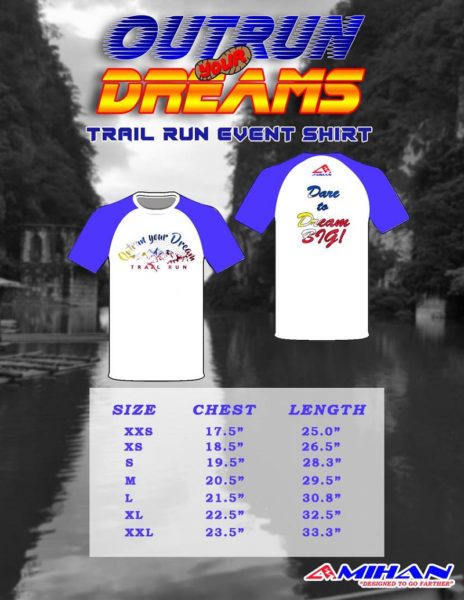 Outrun Your Dreams Trail Run 2018 Event Shirt