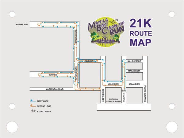 Manila Bay Clean Up Run 2018 21K Race Route