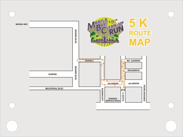 Manila Bay Clean Up Run 2018 5K Race Route