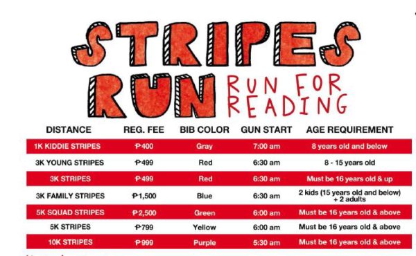 Stripes Run For Reading