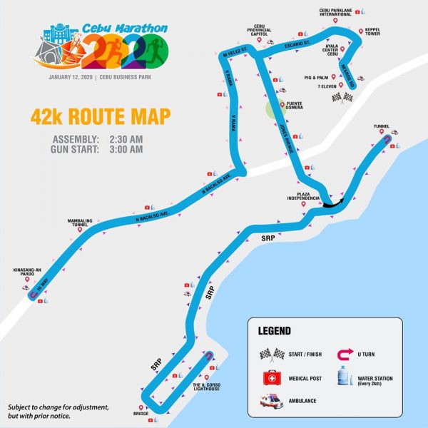 Cebu Marathon 2020 Race Map